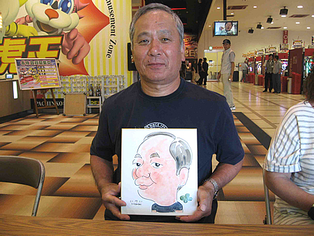 似顔絵をお描きした男性