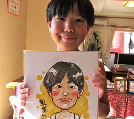 似顔絵をお描きした女の子