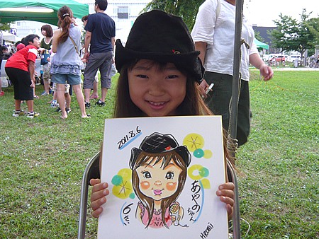 似顔絵をお描きした女の子