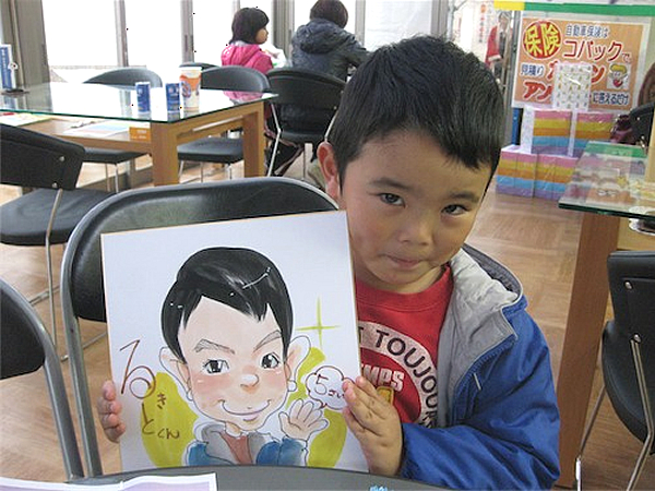似顔絵をお描きした男の子