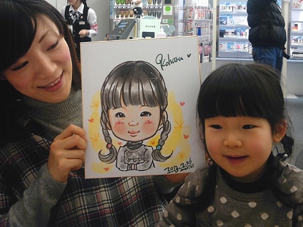 似顔絵をお描きした女の子