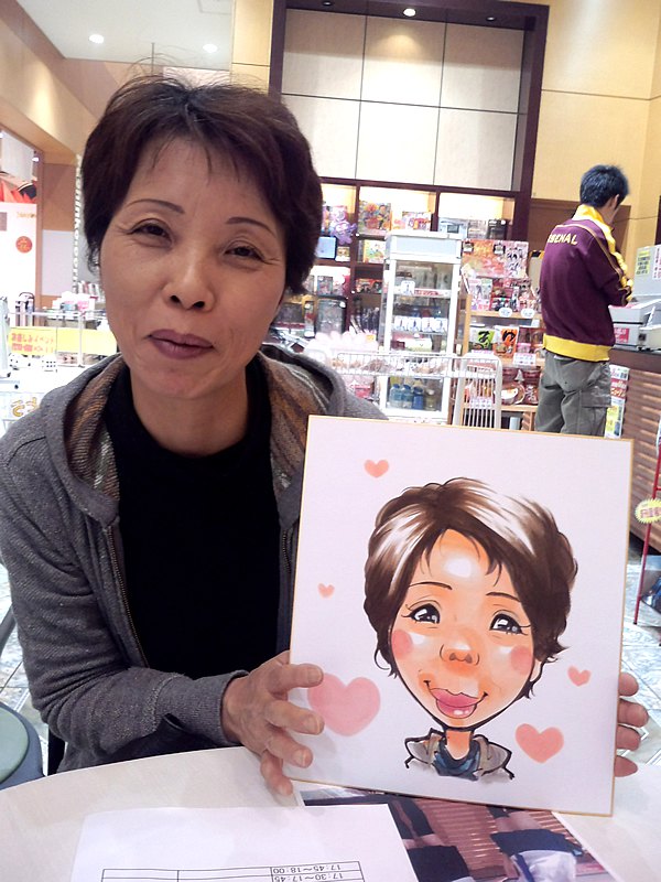 似顔絵をお描きした女性