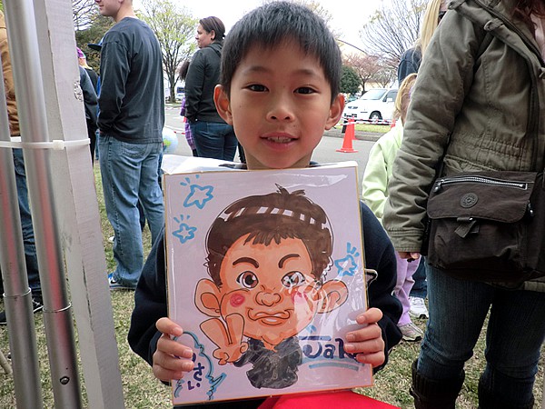 似顔絵をお描きした男の子