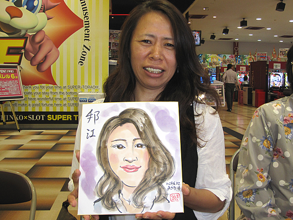 似顔絵をお描きした女性