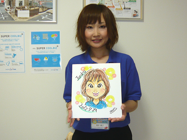 似顔絵をお描きしたスタッフさん