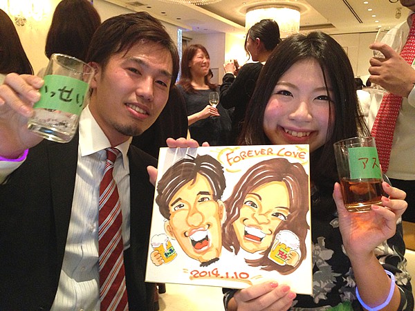 似顔絵をお描きしたアルバイト従業員さん