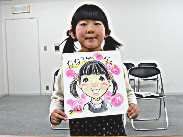 似顔絵をお描きした女の子