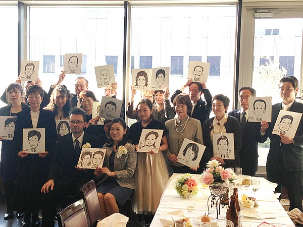 似顔絵をお描きしたみなさん