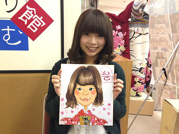 似顔絵をお描きした女性